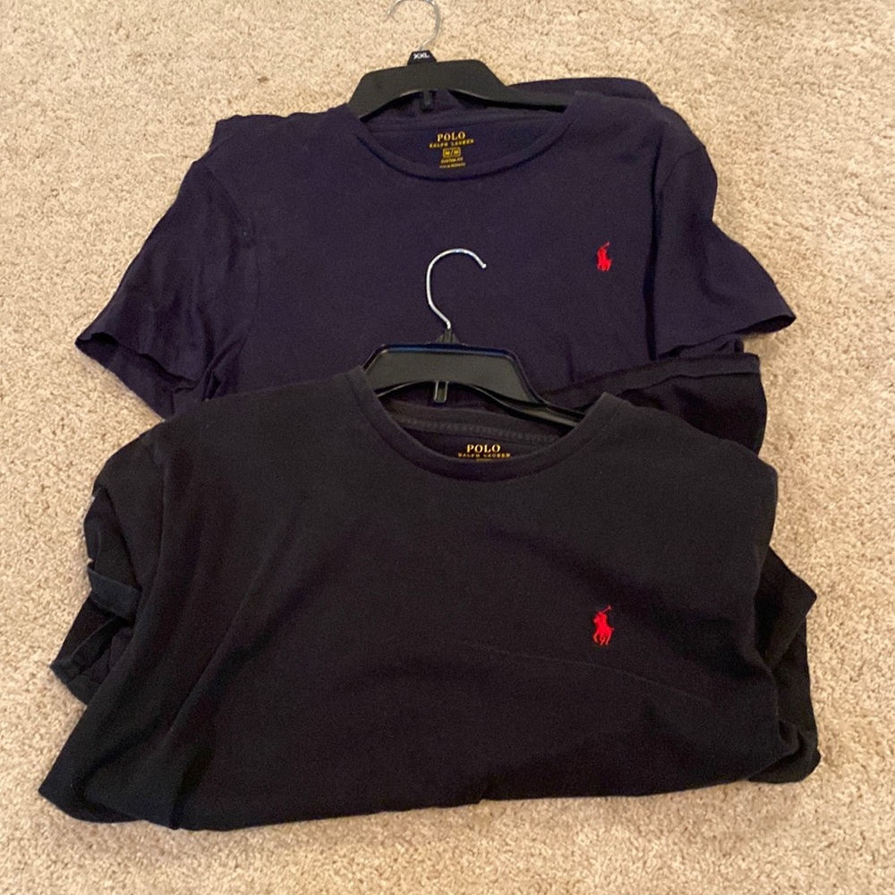 Navy blue and black Ralph Lauren t shirts